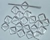 20 15mm Flat Square Diagonal Drilled Crystal